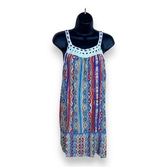 LARGE ANGIE SOUTHWEST TANK WESTERN BEADED EMBROIDERED SLEEVELESS TOP - Picture 1 of 9